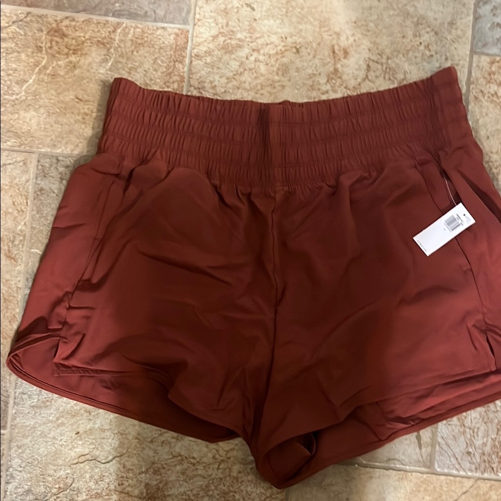 Old Navy Brown Athletic Shorts Elastic Waistband Soft Fabric NWT